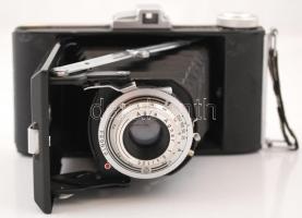 Agfa Billy fényképezőgép, eredeti bőr tokjában, 9×15 cm