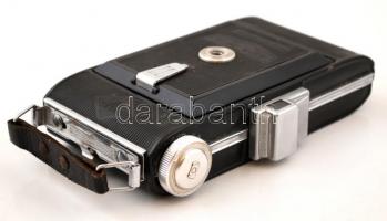 Agfa Billy fényképezőgép, eredeti bőr tokjában, 9×15 cm