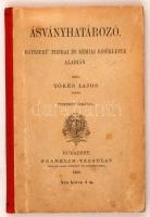 Tőkés Lajos: Ásványhatározó. Tizenkét ábrával. Bp., 1900. Franklin társulat. Félvászon kötésben. 112p.
