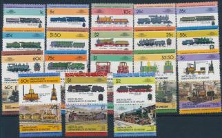 Railway motive 56 stamps Vasút motívum tétel 56 db bélyeg, közte teljes sorokkal 2 stecklapon