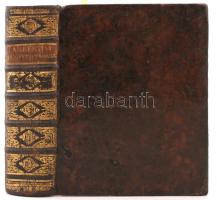 Prosperi Lambertini S.R.E. Cardinalis Archiepiscopi Bononiensis postea Benedicti XIV, pontificis optimi maximi Institutiones ecclesiasticae, quas latine reddidit Ildephonus A S.Carolo. Ingolstadt und Augsburg. 1751. Crätz. 840p. Címkép-metszettel és szövek közti metszetekkel. KOrabeli, jó állapotú bordázott egészbőr kötésben / In full leather binding, in nice condition.