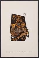 Fery Antal (1908-1994): Kodály Zoltán ex libris. Fametszet, papír, jelzett a metszeten, 18x12 cm