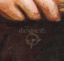 Op jelzéssel: Turbános nő. Olaj, vászon, 70×50 cm