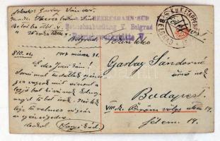 1917 Képeslap melyet Garbay Sándor a későbbi Tanácsköztársaság államfője küldött feleségének a front...