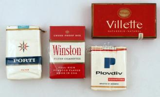 Vegyes, külföldi filteres cigaretták, eredeti bontatlan csomagolásban, 4 doboz/ Foreign cigarettes i...