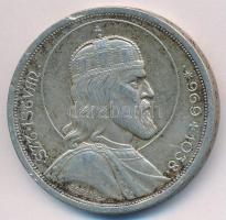 1938. 5P Ag "Szent István" T:2 patina, ph.
Adamo P8.1