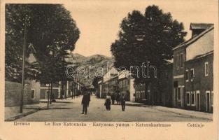 Cetinje, Katunskastrasse / street (non PC) (gluemark)