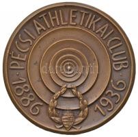 Gosztonyi Alice (1900-1970) 1936. "Pécsi Athletikai Club 50 éves" Br érem (61mm) T:2 Hungary 1936. "50th Anniversary of the Athletic Club of Pécs" Br medallion. Szign.: Alice Gosztonyi (61mm) C:XF HPII 1056.