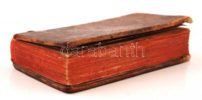 De imitatione Christi. Libri quatuor. Paris, 1773. Barbou. Korabeli, kissé sérült egészbőr kötésben ...