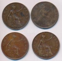 Nagy-Britannia 1863-1921. 1P Br (4xklf) T:2-,3
Great Britain 1863-1921. 1 Penny Br (4xdiff) C:VF,F