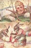 WWII military easter card, rabbits s: Márton L. (EK)
