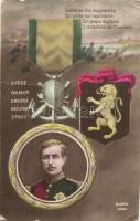 L'Union fait la force / Unity makes strength, WWI Belgiun unity propaganda, Albert I of Belgium, 'Az egység erőt ad.' Első világháborús Belga propaganda I. Albert Belga királlyal.