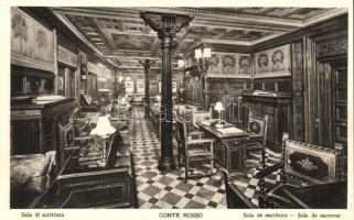 SS Conte Rosso, Writing salon, interior