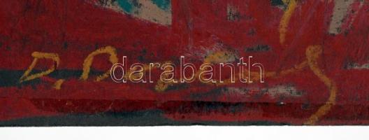 Borbély Gizella (1920-1994): Napraforgók, pasztell, papír, jelzett, 50×35 cm