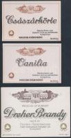 Különféle Dreher italcímkék, szép állapotban, 7db