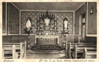Budapest, Magyar királyi I. sz. honvéd kórház kápolnájának oltára, belső (kis szakadás / small tear)