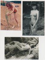 cca 1970 Finoman erotikus fényképek, 5 db fotó, 9x12 és 9x14 cm / cca 1970 5 erotic photos, 9x12-9x14 cm