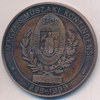 1999. "Magyar Műszaki Kontingens - SFOR - 1998-1999 / Pustara Okucani tábor" Br emlékérem (42mm) T:2