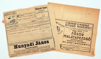 cca 1932 Távirat reklám nyomtatványon,2db, 21x23cm