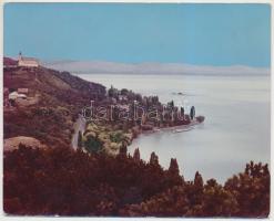 cca 1965 Tihanyi látkép, színes retussal feljavítva, 12x15 cm