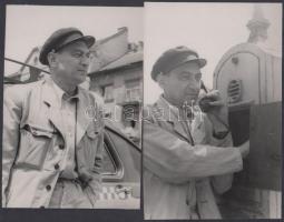 cca 1960 Kotnyek Antal (1921-1990) képriportja a budapesti kockás taxiról, várostörténeti és közlekedéstörténeti szempontból egyaránt érdekes sorozat, a szerző hagyatékában őrzött negatívokról készült 9 db későbbi nagyítás, 17x12 cm és 18x24 cm közötti méretek