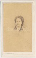 cca 1900 C.D. Fredericks Habana: Női portré, keményhátú kabinetfotó, 10,5x6,5cm