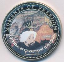 Libéria 2001. 10$ "Szabadság pillanatai - Bécs felmentése a török alól 1683. ." multicolor, tanúsítvánnyal T:PP Liberia 2001. 10 Dollars "Moments of Freedom - Liberation of Vienna of the Turkish 1683." multicolor with certificate C:PP