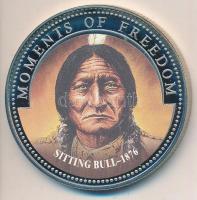 Libéria 2001. 10$ "Szabadság pillanatai - Ülő Bika 1876." multicolor, tanúsítvánnyal T:PP
...