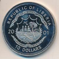 Libéria 2001. 10$ "Szabadság pillanatai - Libéria megalapítása 1847." multicolor, tanúsítvánnyal T:PP ujjlenyomat Liberia 2001. 10 Dollars "Moments of Freedom - Foundation of Liberia 1847." multicolor with certificate C:PP fingerprint