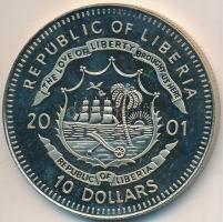 Libéria 2001. 10$ "Szabadság pillanatai - A tudomány szabadsága" multicolor, tanúsítvánnya...