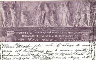 1900 Szentév Rómában / Apertura della porta santa; Ricordo dell'anno Santo / Holy Year of 1900, relief