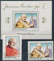 Pope John Paul II's visit set + block II. János Pál pápa látogatása sor + blokk