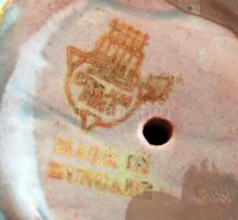 Zsolnay csőkutya, eozin mázas, jelzett (tervező: Nádor Judit), hibátlan, m:16 cm