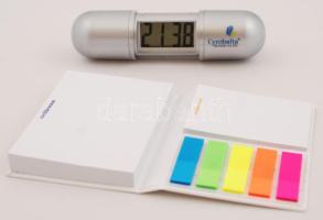 Digitális útióra, működik, eredeti dobozban, + regiszter színes jelző csíkokkal