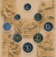 1999. 50f-100Ft 8klf db, szettben "75 éves a Magyar Nemzeti Bank" T:PP Adamo FO32