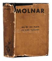 Molnár Ferenc: The plays of Ferenc Molnar, with a foreword by David Belasco. New York. 1929. Macy. Egészvászon kötésben, papír védőborítóval, amely szakadozott