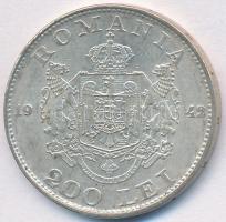 Románia 1942. 200L Ag T:2,2- Romania 1942. 200 Lei Ag C:XF,VF