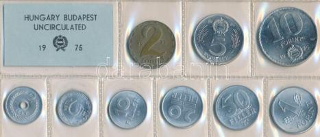 1975. 2f-10Ft 9db klf érmés forgalmi sor fóliatokban T:1