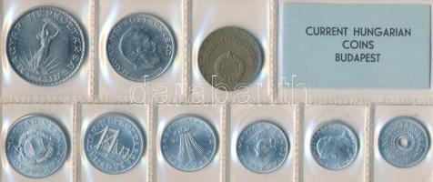 1975. 2f-10Ft 9db klf érmés forgalmi sor fóliatokban T:1