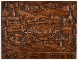 Madarassy Walter (1909-1994) 1973. "Budapest 1873-1973" Br emlékplakett eredeti tokban (10...