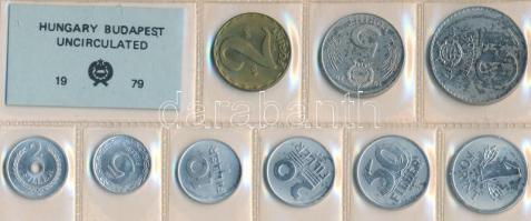 1979. 2f-10Ft 9db klf érmés forgalmi sor fóliatokban T:1