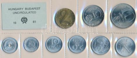 1981. 2f-10Ft 9db klf érmés forgalmi sor fóliatokban T:1
