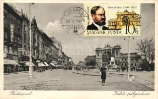 Budapest VII. Keleti Pályaudvar, villamos, hotel, bank (EK)