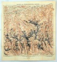 1924 Schladminger Tauern térképe, Bécs, 1:50000, Deutschen und Österreichischen-Alpenverein, 55×54 cm