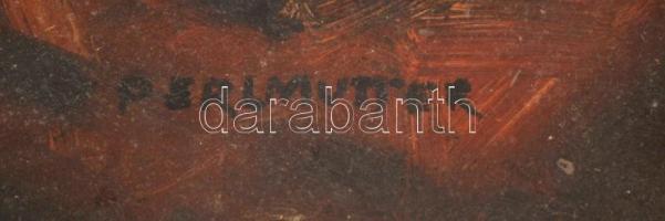 Perlmutter jelzéssel: Csendélet, olaj, fa, üvegezett fa keretben, 44,5×30 cm