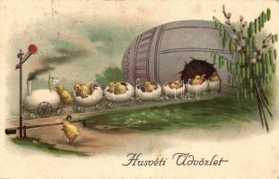 Easter, chicken locomotive, LP 1805. litho (fl)