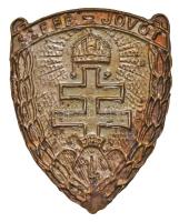 ~1940. "Szebb Jövőt" Br levente lemez jelvény (43x34mm) T:2