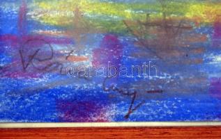 Róna jelzéssel: Vigasság az égben és a földön, vegyes technika, papír, üvegezett fa keretben, 30×21 ...