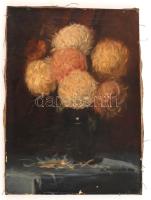 Benczúr jelzéssel: Virág csendélet, olaj, vászon, szélein apró sérülésekkel, 34,5×25 cm