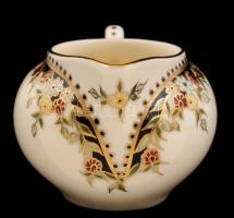 Zsolnay Sissy mintás teás készlet: 1 db fedeles kiöntő (m: 15,5 cm), 1 db fedeles cukortartó (m: 12,...